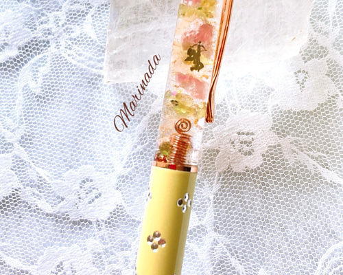 ハートチャクラを元気に オルゴナイトボールペン ピンクトルマリン