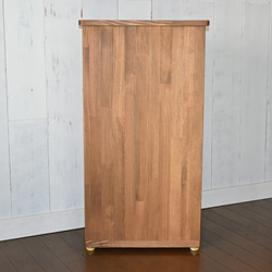 木製　ダストボックス　 フタ付きゴミ箱　ごみ箱  ゴミ袋30使用　薄型 7枚目の画像