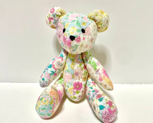 FEILER 花柄 テディベア 極美品】フェイラー テディベア ぬいぐるみ 黒 花柄 - メルカリ