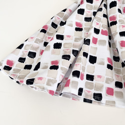 フレアースカート　* cotton Linen Block motif * 8枚目の画像