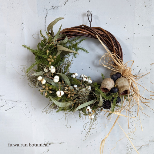 creema限定＊春の福袋2024]グリーンと木の実のナチュラルリース  