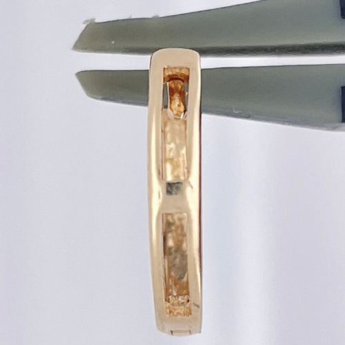 K18 2x12mm幅 フープピアス 片耳 ピアス（フープ） Jewelry Works 通販  