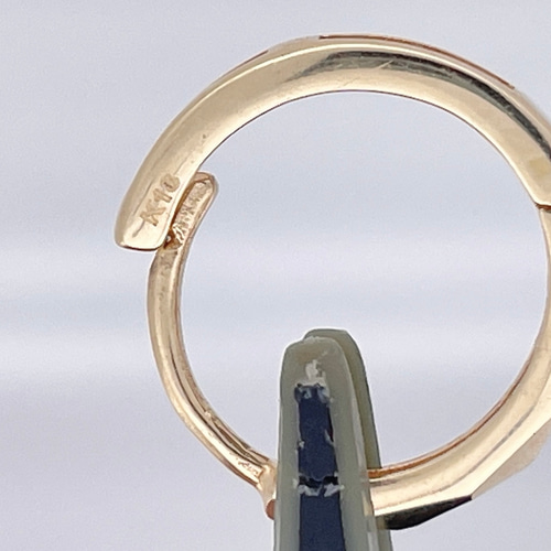 K18 2x12mm幅 フープピアス 片耳 ピアス（フープ） Jewelry Works 通販  