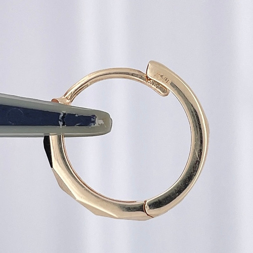 K18 2x12mm幅 フープピアス 片耳 ピアス（フープ） Jewelry Works 通販  