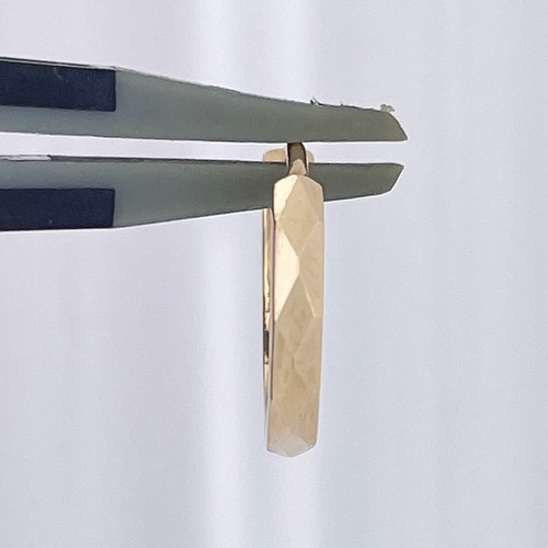 K18 2x12mm幅 フープピアス 片耳 ピアス（フープ） Jewelry Works 通販  