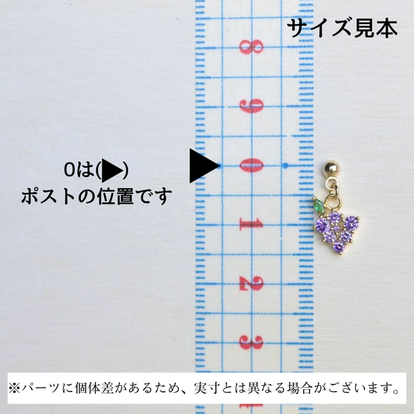 【送料無料】キラリ ぶどう  耳飾り ネックレスセット 3枚目の画像