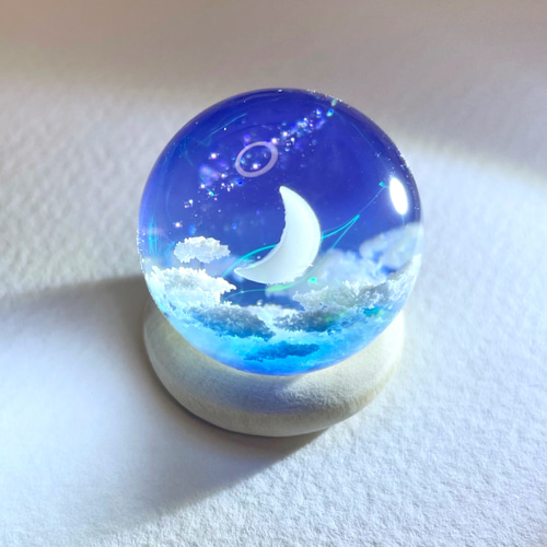 空レジン-月光の流れ オブジェ/空玉/雲/プレゼント その他置物 Annie