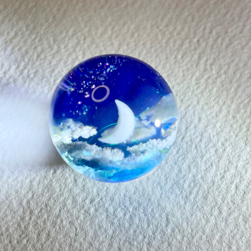 空レジン-月光の流れ オブジェ/空玉/雲/プレゼント その他置物 Annie