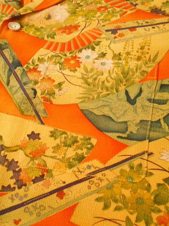 着物アロハシャツ Kimono Hawaiian Shirt AL-868/L 2枚目の画像