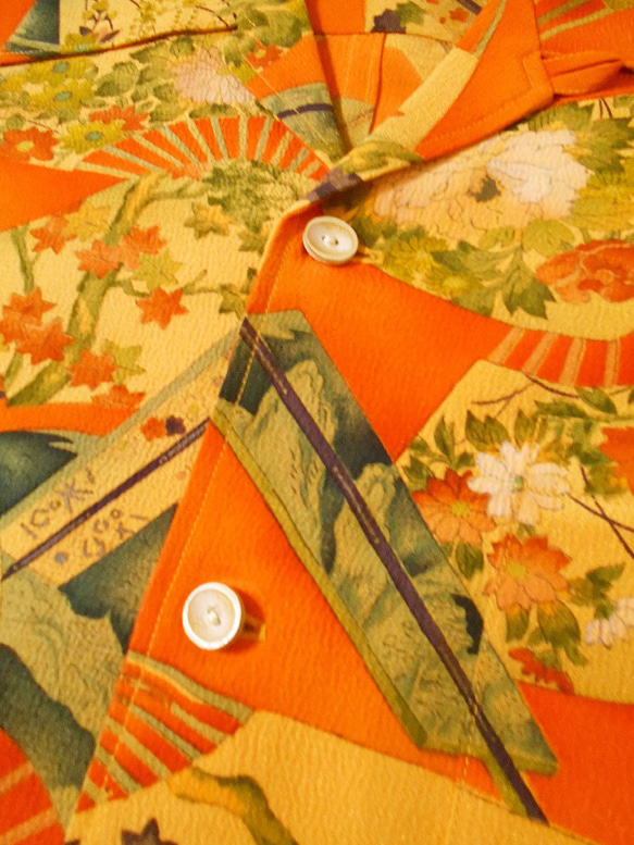 着物アロハシャツ Kimono Hawaiian Shirt AL-868/L 5枚目の画像