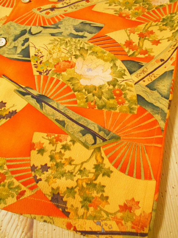 着物アロハシャツ Kimono Hawaiian Shirt AL-868/L 7枚目の画像