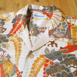 着物アロハシャツ Kimono Hawaiian Shirt AL-867/L 4枚目の画像