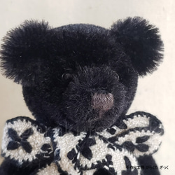 【ルカシアナ様オーダー製作】がらくたざっく★☆テディベア/13cm★☆Black and Glay Bear 3枚目の画像