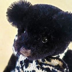 【ルカシアナ様オーダー製作】がらくたざっく★☆テディベア/13cm★☆Black and Glay Bear 2枚目の画像