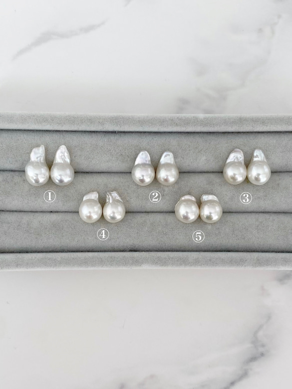 【パールselect】 edge pearl earrings　1〜5 3枚目の画像