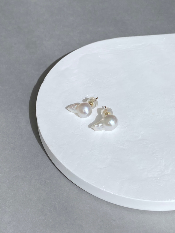 【パールselect】 edge pearl earrings　1〜5 2枚目の画像