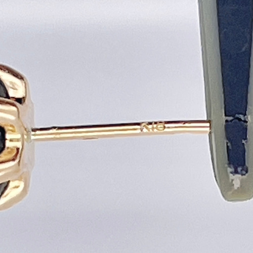 K18 ブラックダイヤモンドピアス1.00ctup ピアス 片耳 ピアス  