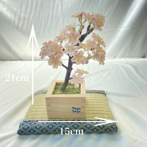 無形文化財手漉き和紙を使用した桜盆栽 大 その他インテリア雑貨 Rose7