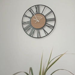 壁時計 直径40cm レトロ調 マントルクロック 無音タイプ インテリア アイアンウッド a-211 7枚目の画像