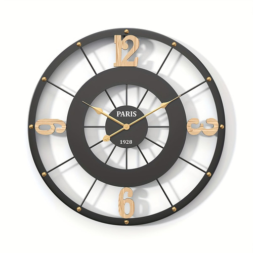 時計 掛け時計 オシャレ アイアンアートレトロウォールクロック