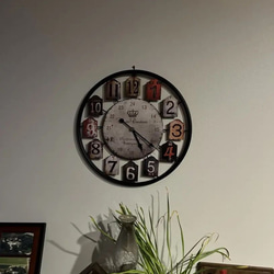 壁掛け時計 時計 木製 ヴィンテージ 時計51cm オシャレ ラウンド サイレントシックなスタイル 装飾的 a-215 8枚目の画像