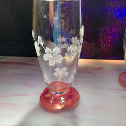 桜のグラス(大) サンドブラスト 4枚目の画像