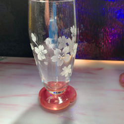 桜のグラス(大) サンドブラスト 5枚目の画像
