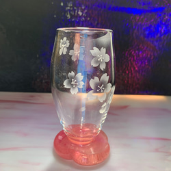 桜のグラス(小) サンドブラスト 5枚目の画像