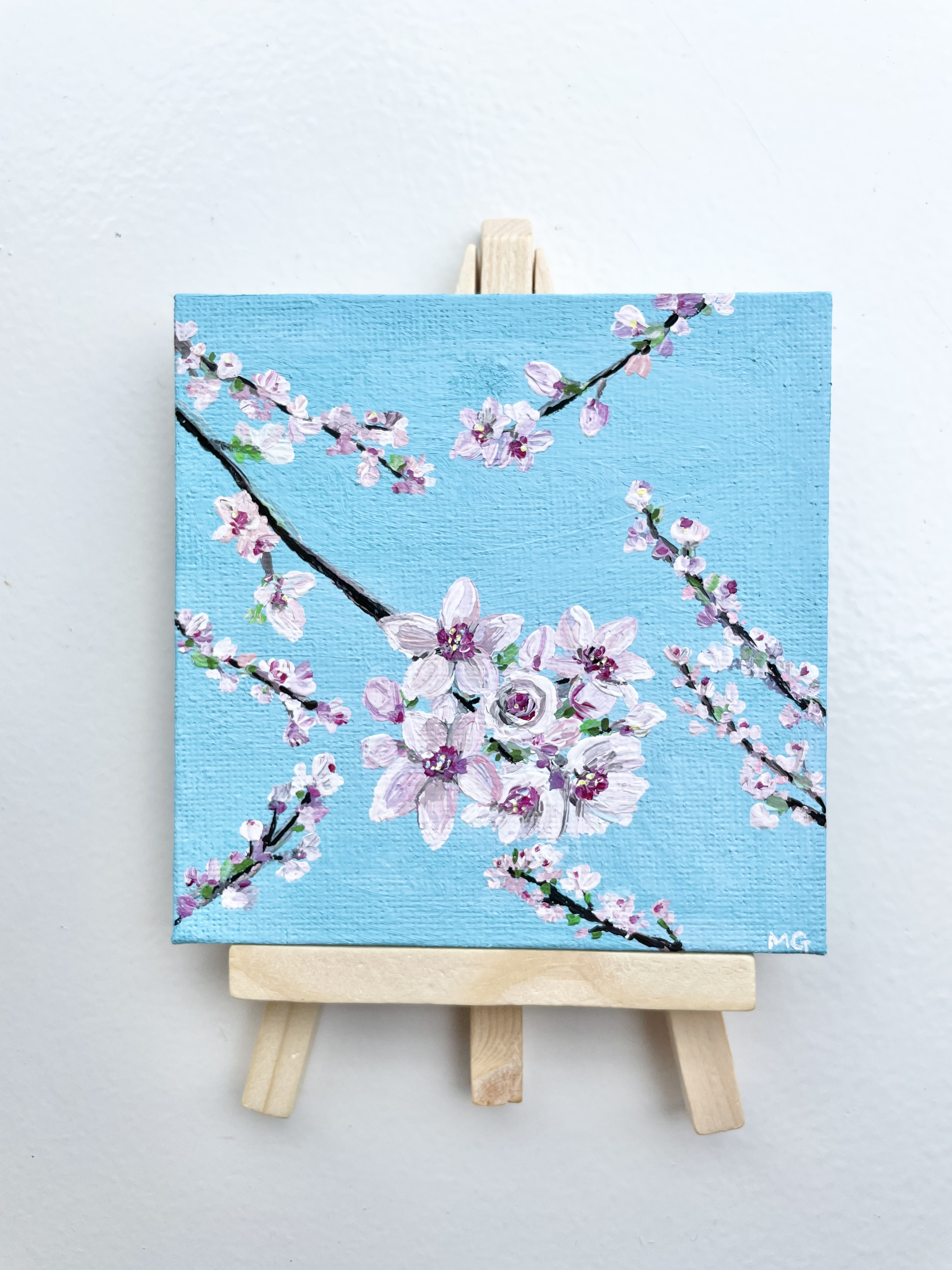 油絵 絵画 夜桜ボックス 絵画 HR 通販 13345361｜Creema(クリーマ)