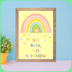 No.468 No Rain, No Rainbow ⭐️オーダーメイド⭐️ ポスター  ギフト 1枚目の画像