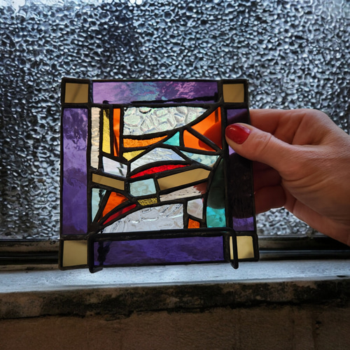 ステンドグラスパネル サンキャッチャー インテリア雑貨