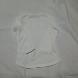 70㎝ドールサイズ　ロングTシャツ(ホワイト) 5枚目の画像