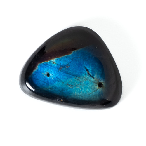 艶めくブラックxスペクトロ光】スペクトロライト 7.25ct 天然石 まるむ