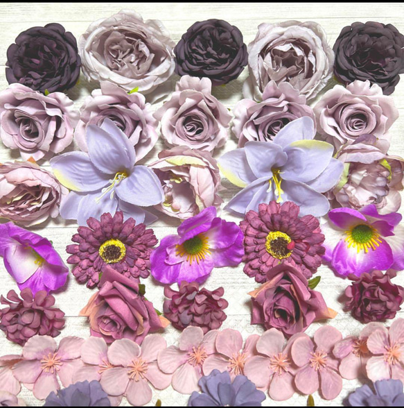 NO 1208-01 造花 花材 花パーツ アーティフィシャルフラワー　バラ　フェイクフラワー　ハンドメイド　材料 3枚目の画像