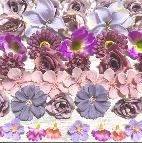 NO 1208-01 造花 花材 花パーツ アーティフィシャルフラワー　バラ　フェイクフラワー　ハンドメイド　材料 2枚目の画像