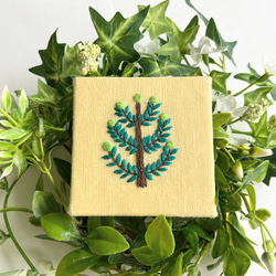 北欧風オリーブの木の刺繍パネル【hokuo】#244 8枚目の画像