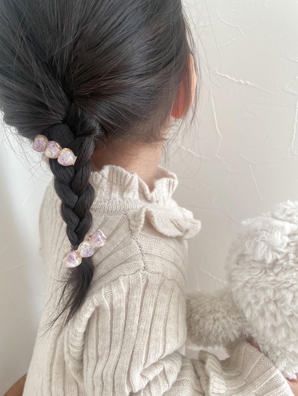 【　ドライフラワーのヘアクリップ　】 3枚目の画像