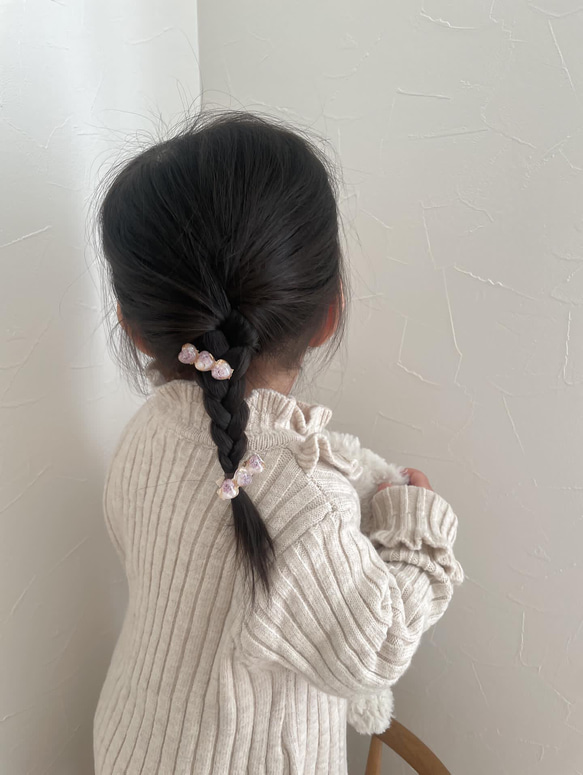 【　ドライフラワーのヘアクリップ　】 4枚目の画像