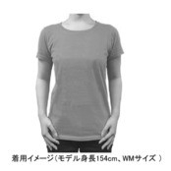 ちょっとお茶でも：プリントスターTシャツ（レディース：黒） 3枚目の画像