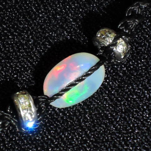 独特の上品 ☆遊色オパールと高級宝石達☆天然石ブレスレット☆ハンドメイド オパール