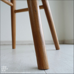 チーク無垢材 バースツールSliv/03 椅子 カウンターチェア ハイスツール イス 素朴 プリミティブ 無垢材家具 8枚目の画像