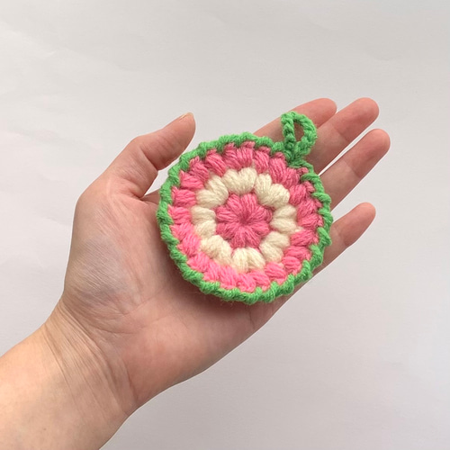送料込み》フルーツカラーのふんわりエコたわし アクリルたわし 3枚