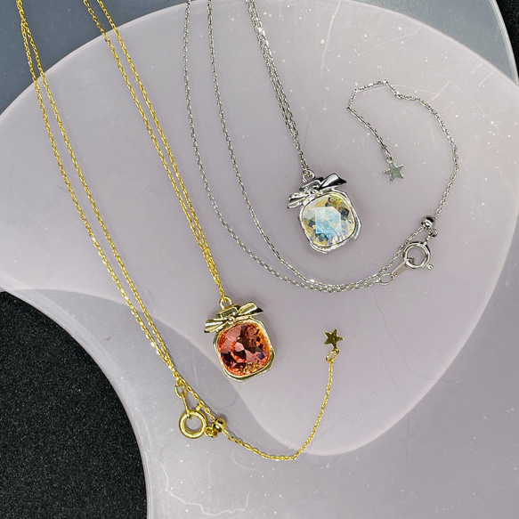 【まるで宝石シリーズ】可愛らしい小さな香水型ネックレス！キラリと輝くオシャレなデザイン♪ 4枚目の画像