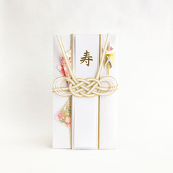 祝儀袋 　白色の祝儀袋   流水桜　ご結婚のお祝い 4枚目の画像