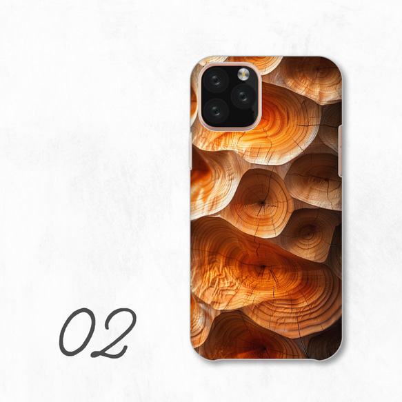 木紋環保時尚自然智慧型手機保護殼相容於所有型號後背硬殼 NLFT-HARD-a286 第4張的照片
