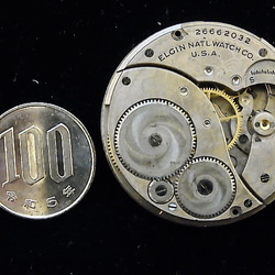 本物志向。1922年製造のエルジン懐中時計ジャンクです。　jw-412 2枚目の画像