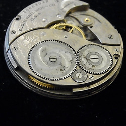 本物志向。1922年製造のエルジン懐中時計ジャンクです。　jw-412 5枚目の画像