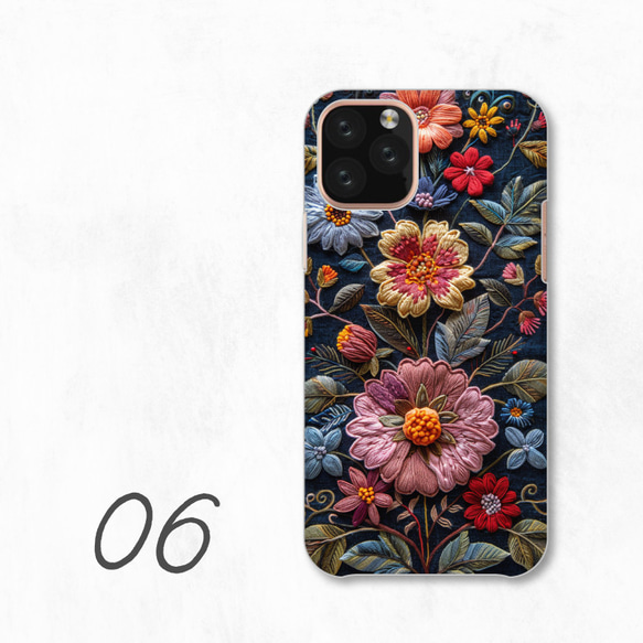 花卉圖案花朵設計保護殼獨特的智慧型手機保護殼相容於所有型號後背式硬殼 NLFT-HARD-a291 第8張的照片