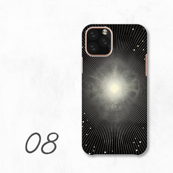 現代星空星座黑色簡約藝術智慧型手機保護殼相容於所有型號後背式硬殼 NLFT-HARD-a307 第10張的照片