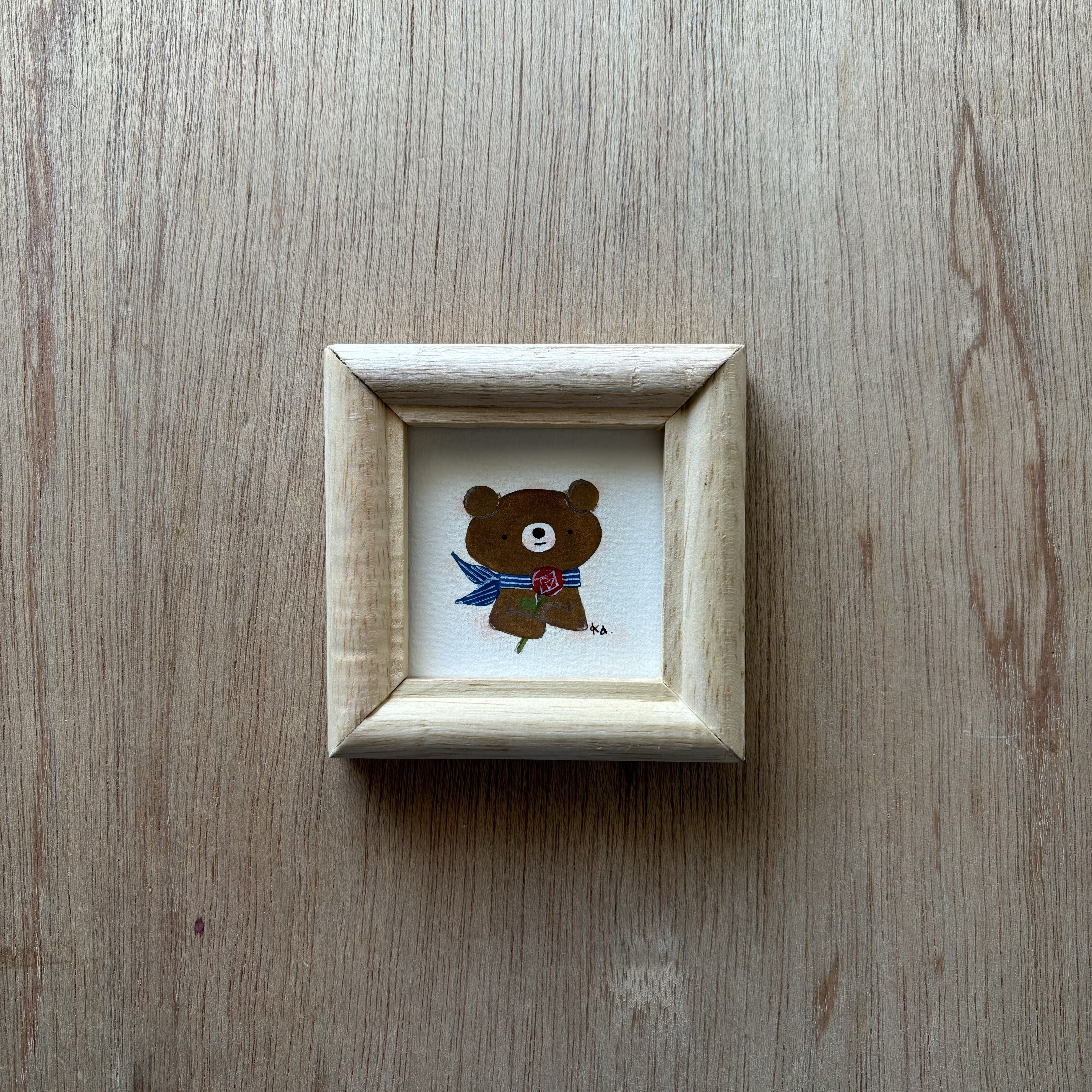 「小さな薔薇」ミニ額　原画